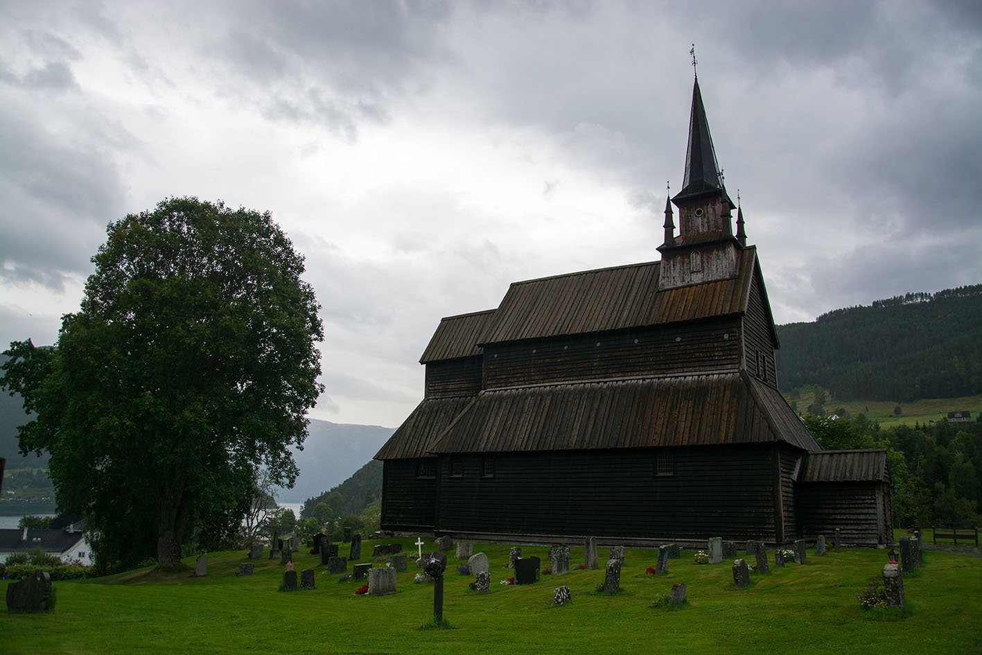 The Kaupanger Stave Church is believed to have been built in the 12th century and is the third oldest one in Norway.